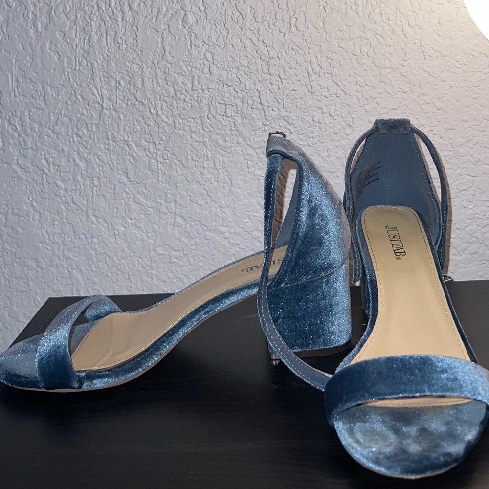 furry Small blue heels